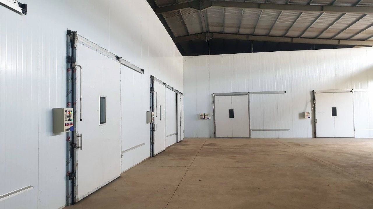Công trình kho lạnh 8.500m2 kho mát nhiệt độ từ +0 độ đến +15 độ cho công ty XUẤT NHẬP KHẨU KINOKO THANH CAO Long Khánh, Đồng Nai.